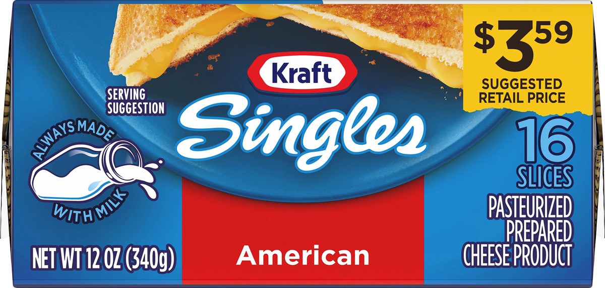 slide 7 of 10, Kraft Singles American Slices, 12 oz