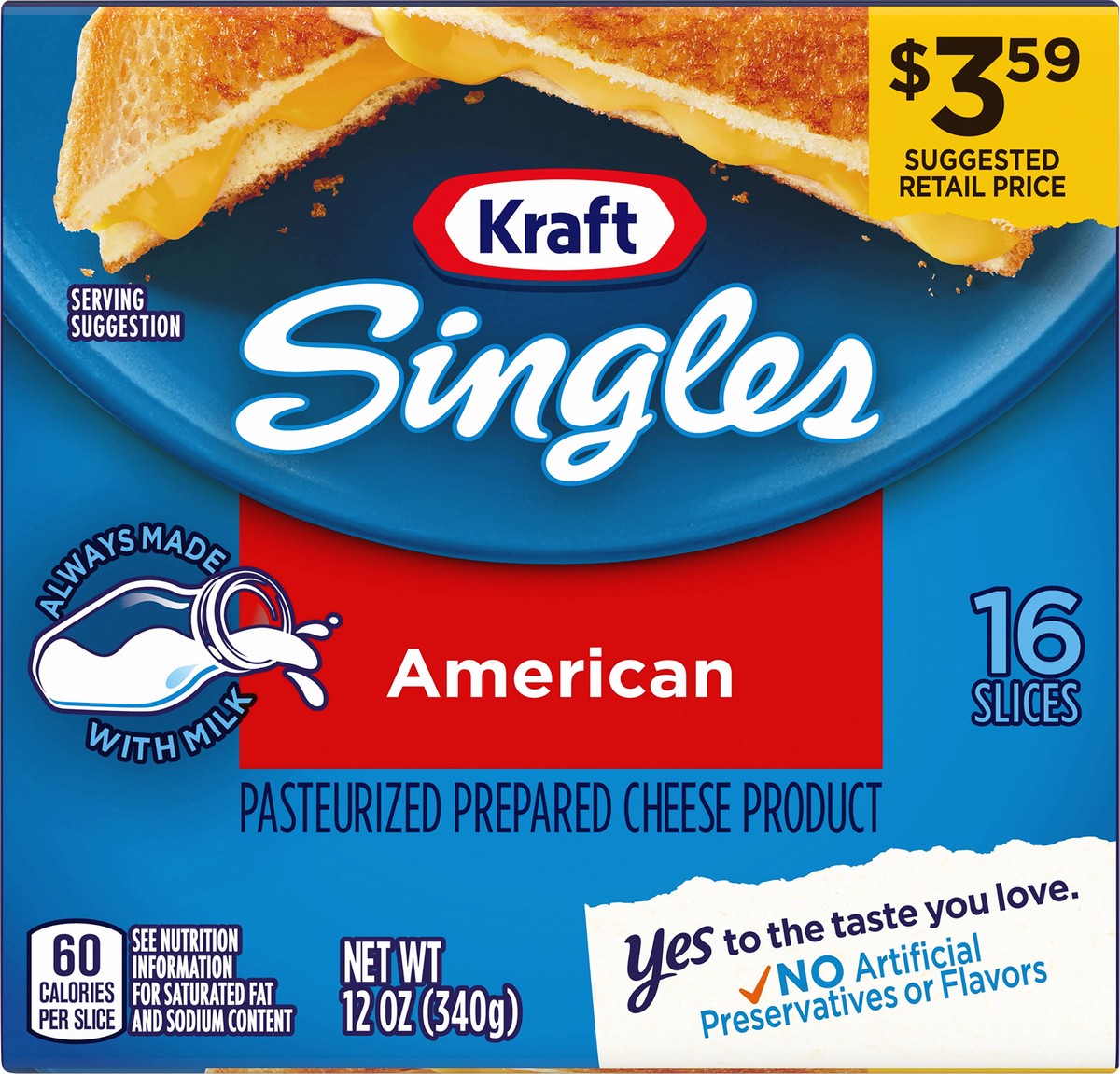 slide 8 of 10, Kraft Singles American Slices, 12 oz