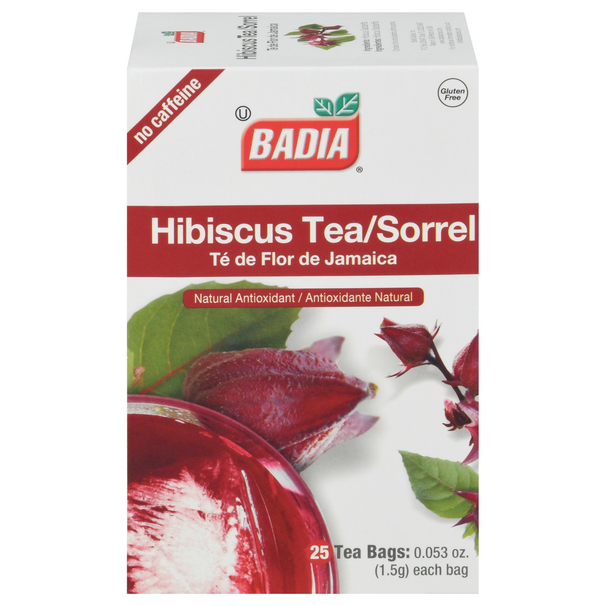 slide 1 of 9, Badia Te De Flor De Jamaica (Hibiscus Tea/Sorrel Tea Bags), 25 x 0.053 oz