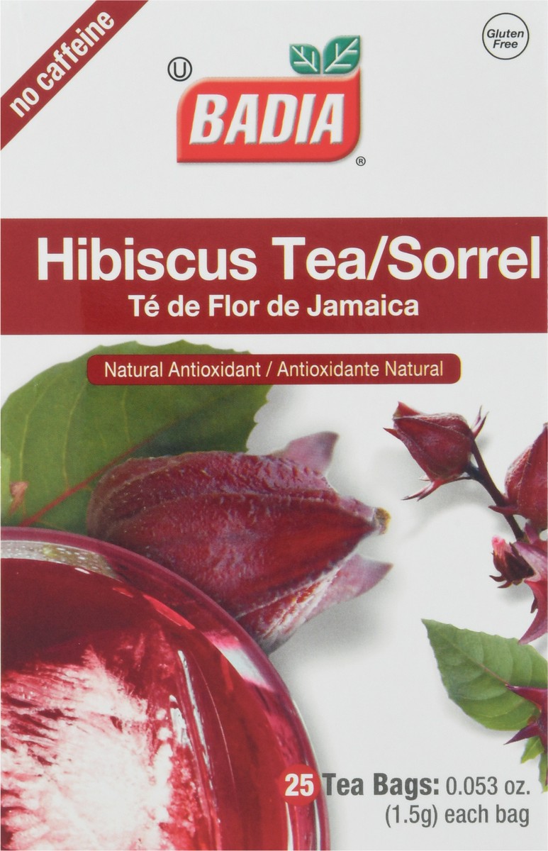 slide 6 of 9, Badia Te De Flor De Jamaica (Hibiscus Tea/Sorrel Tea Bags), 25 x 0.053 oz