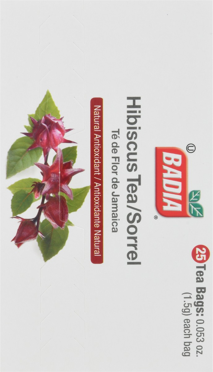 slide 7 of 9, Badia Te De Flor De Jamaica (Hibiscus Tea/Sorrel Tea Bags), 25 x 0.053 oz