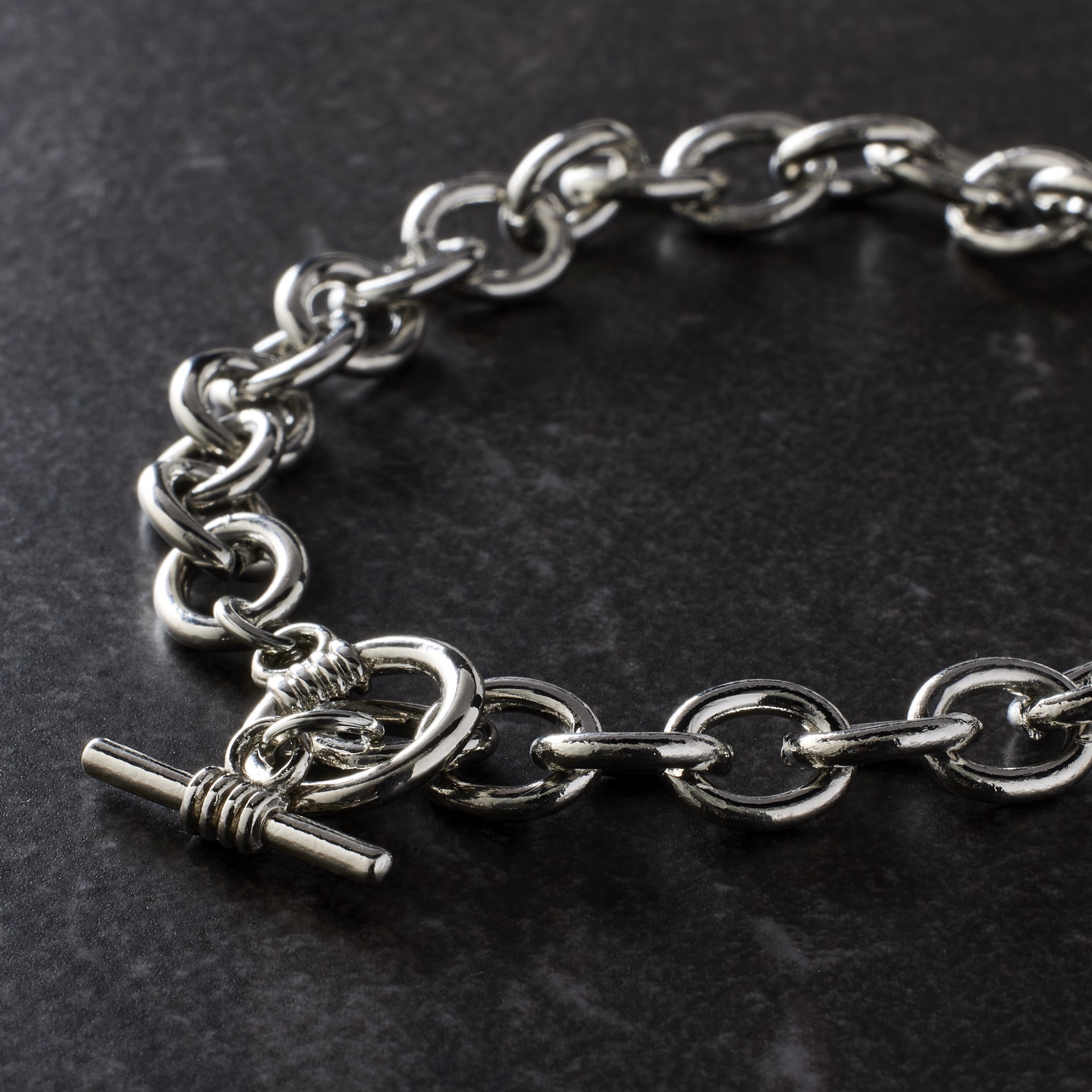 slide 2 of 3, 7.5" Rhodium Cable Charm Bracelet By Bead Landing, 7.5 in