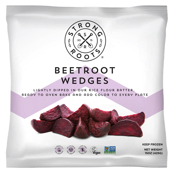 slide 1 of 1, Strong Roots Roasted Beet Wedges, 15 oz