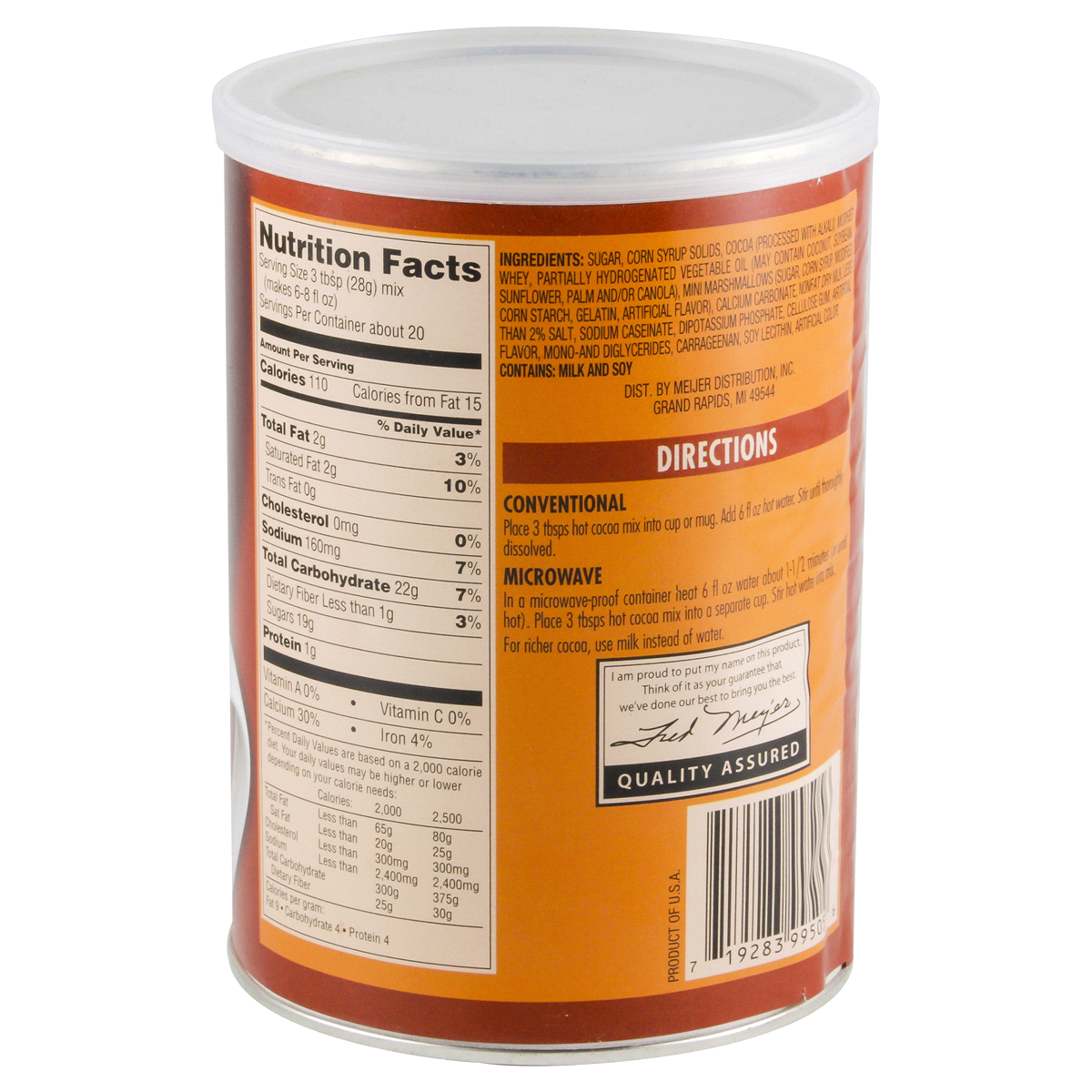 Meijer Hot Cocoa With Marshmallows 20 oz Shipt