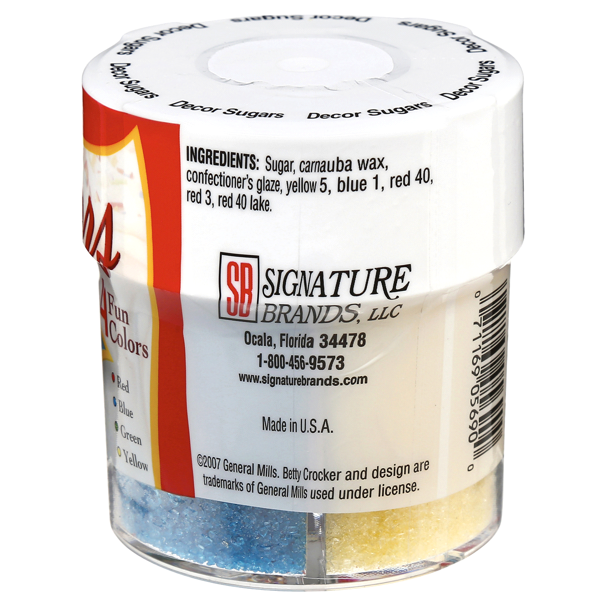 slide 5 of 5, Betty Crocker 4 Color Sugars Decors, 4 oz