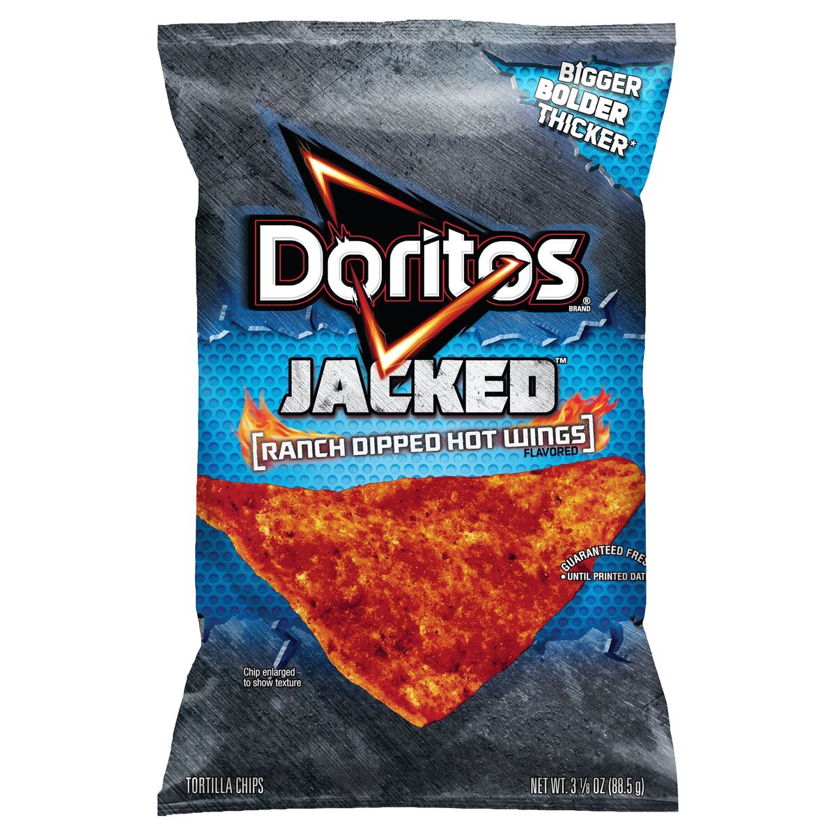 slide 8 of 9, Doritos Jacked Ranch Dipped Hot Wing Tortilla Chips 3.13 Ounce Plastic Bag, 3.12 oz