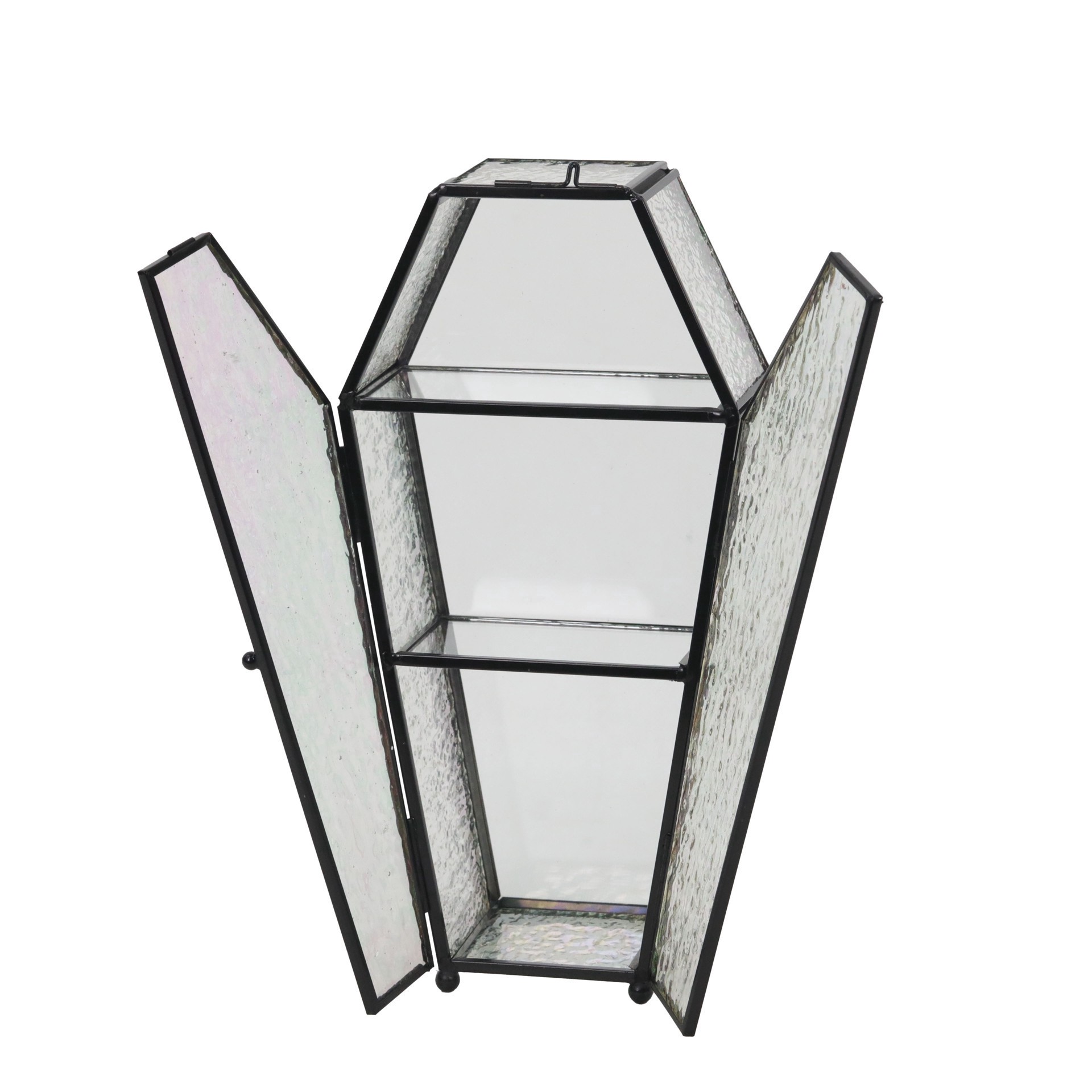 slide 2 of 2, 10" Iridescent Coffin Glass Shelf By Ashland, 5 in x 2.75 in x 10 in