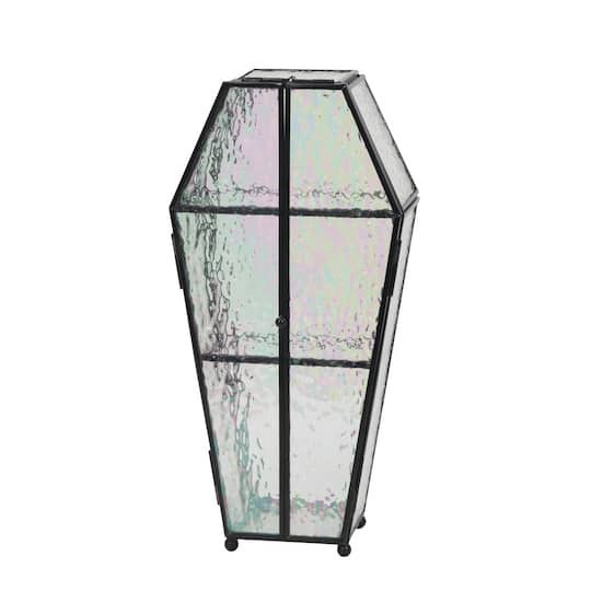 slide 1 of 2, 10" Iridescent Coffin Glass Shelf By Ashland, 5 in x 2.75 in x 10 in