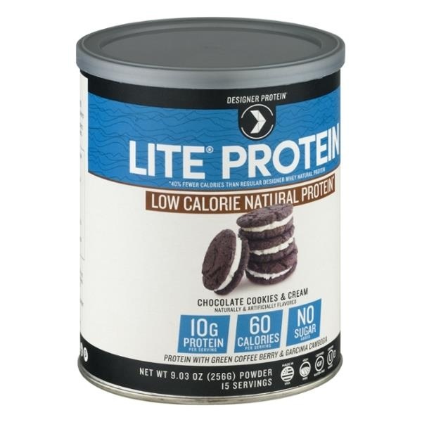 slide 1 of 1, Designer Whey LITE Natural Protein Powder - Chocolate Cookies & Cream, 9.03 oz