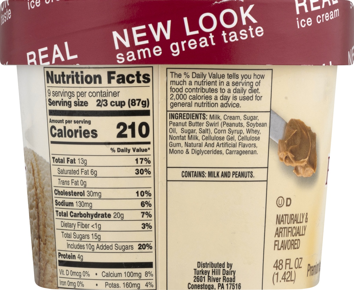 Turkey Hill Original Recipe Peanut Butter Ripple Ice Cream 48 fl oz Shipt
