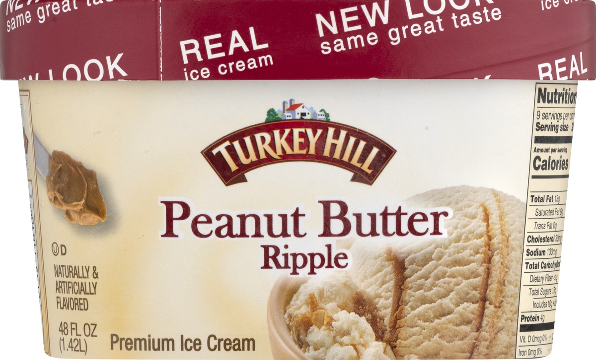 Turkey Hill Original Recipe Peanut Butter Ripple Ice Cream 48 fl oz Shipt