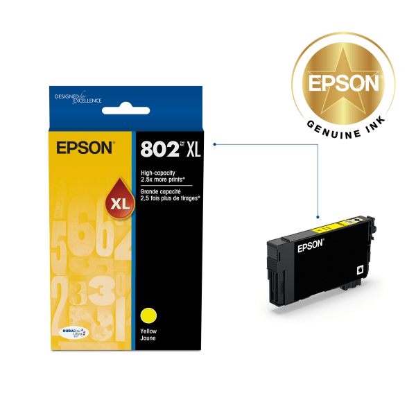 slide 3 of 5, Epson Durabrite Ultra T802Xl420-S High-Yield Yellow Ink Cartridge, 1 ct