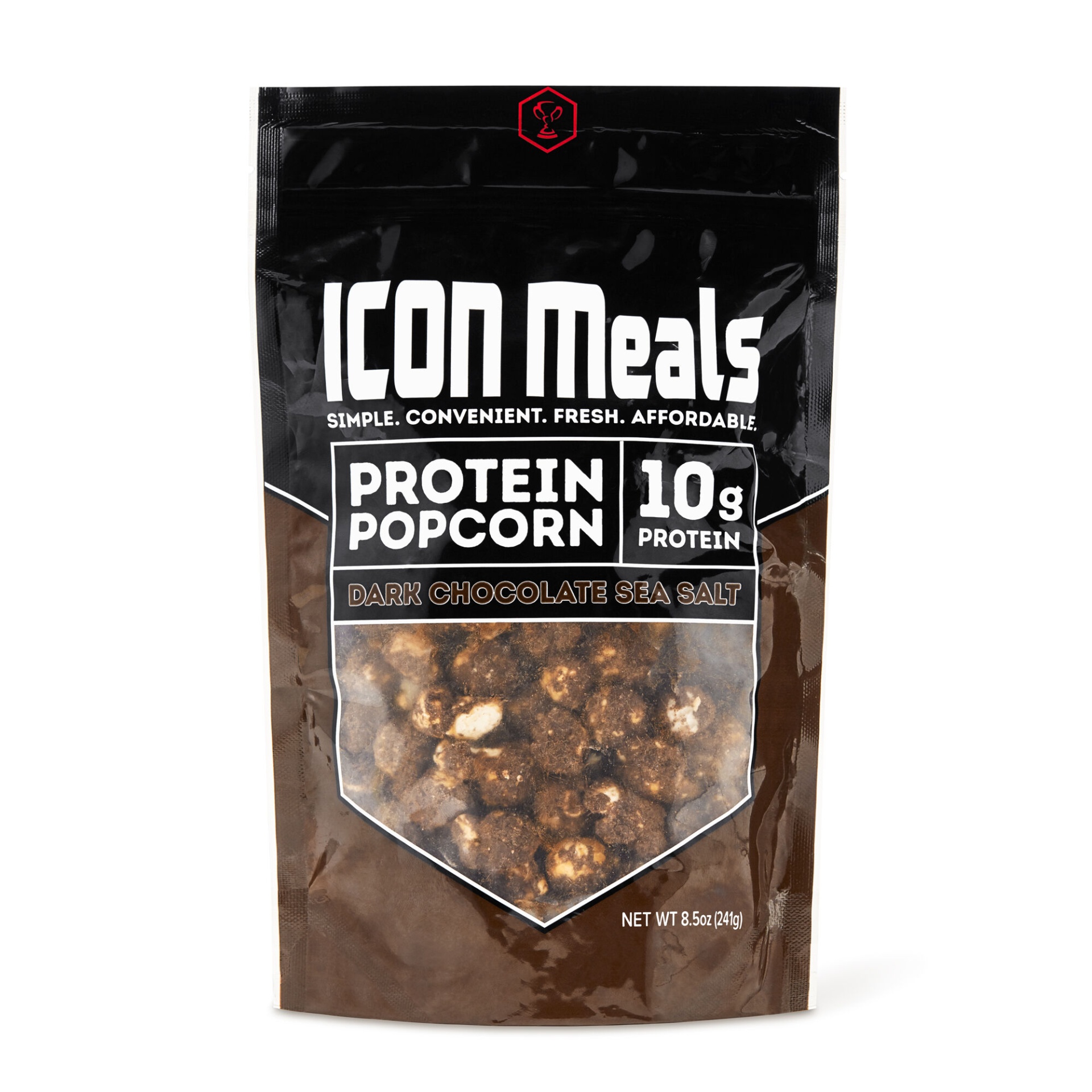 slide 1 of 1, ICON Meals Protein Popcorn - Dark Chocolate Sea Salt, 8.5 oz