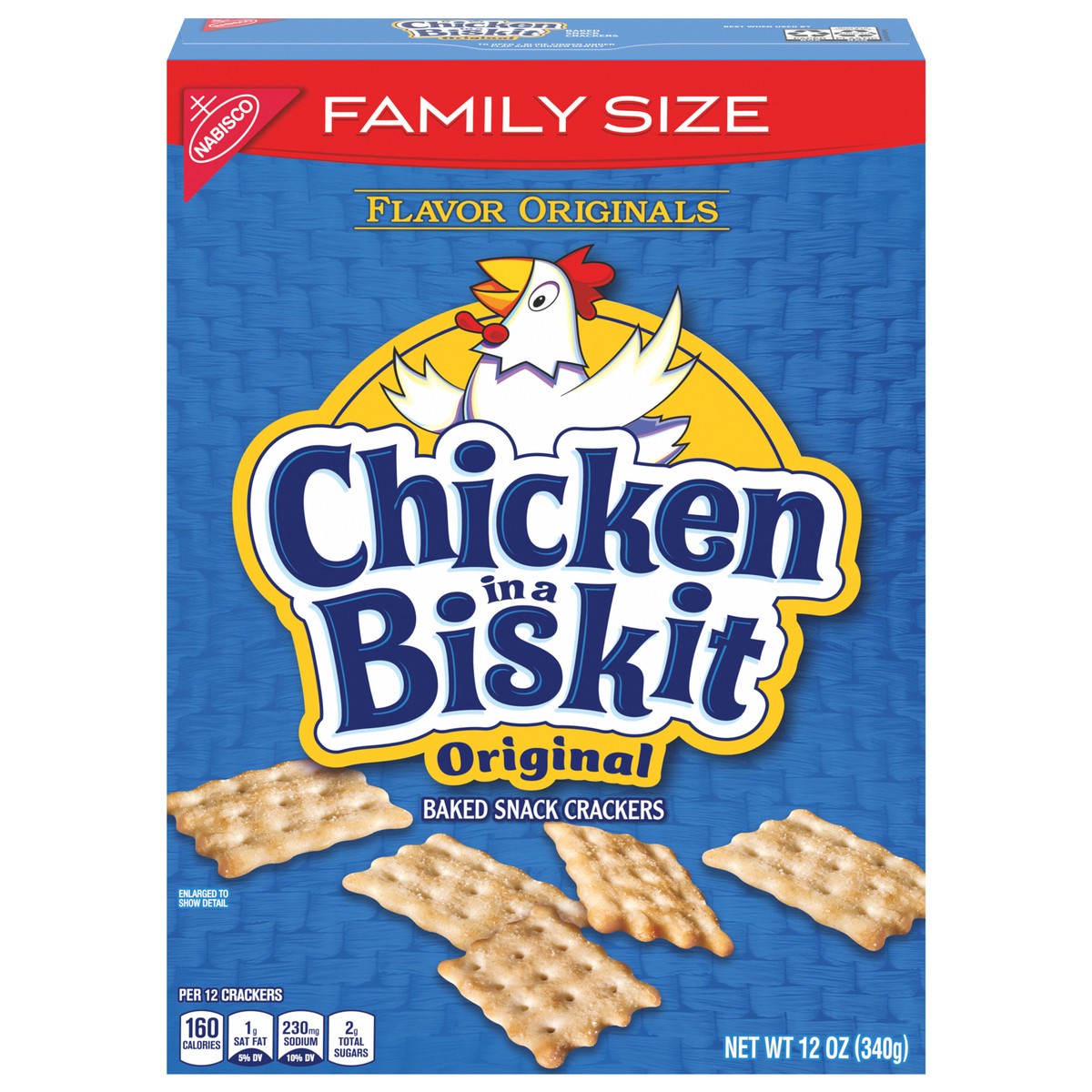 slide 1 of 9, Chicken in a Biskit Original Baked Snack Crackers, 12 oz