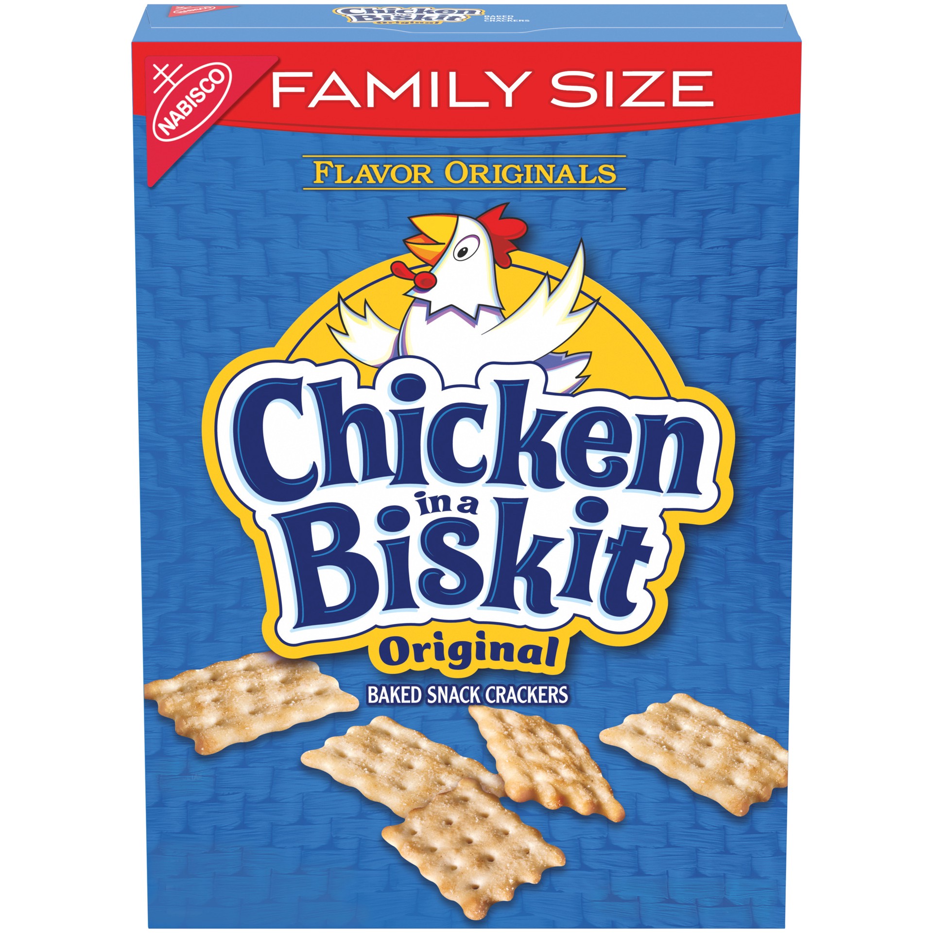 slide 1 of 9, Chicken in a Biskit Original Baked Snack Crackers, Family Size, 12 oz, 12 oz