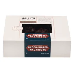 Molly's Jewish Bakery Mollys Chocolate Dipped Macaroons - 12 Oz