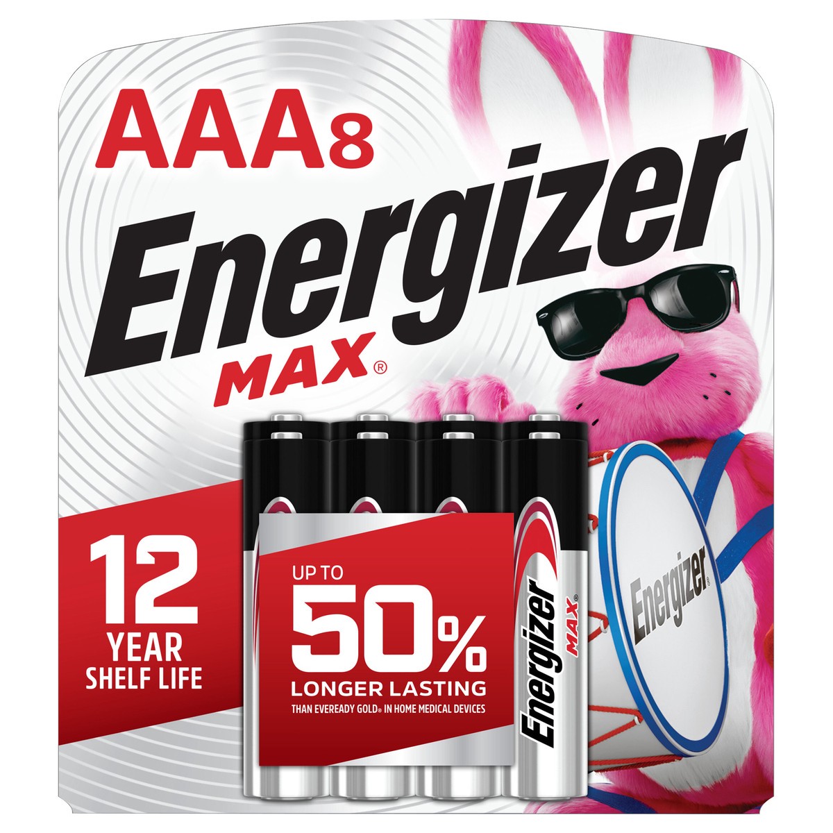 slide 1 of 5, Energizer Max Alkaline AAA Batteries - 8 Pack, 8 ct