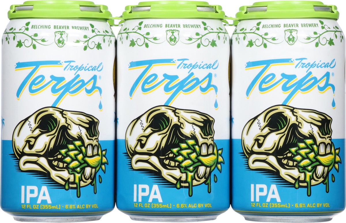 slide 2 of 12, Belching Beaver Brewery IPA Tropical Terps Beer 6 - 12 fl oz Cans, 6 ct