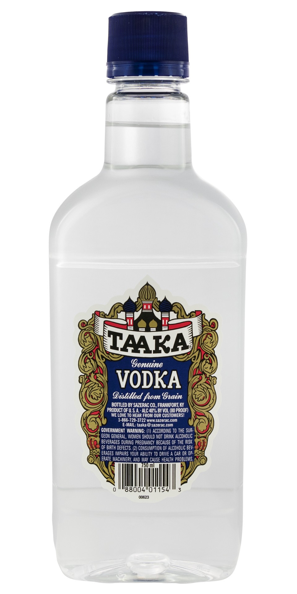 slide 2 of 2, Taaka Vodka, Plastic Bottle Traveler 750m 80 Proof, 750 ml