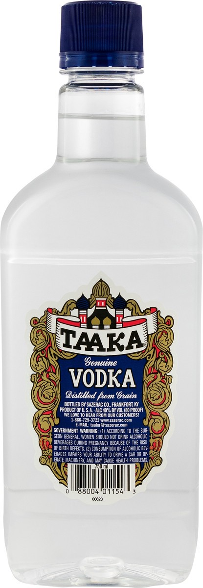 slide 1 of 2, Taaka Vodka, Plastic Bottle Traveler 750m 80 Proof, 750 ml