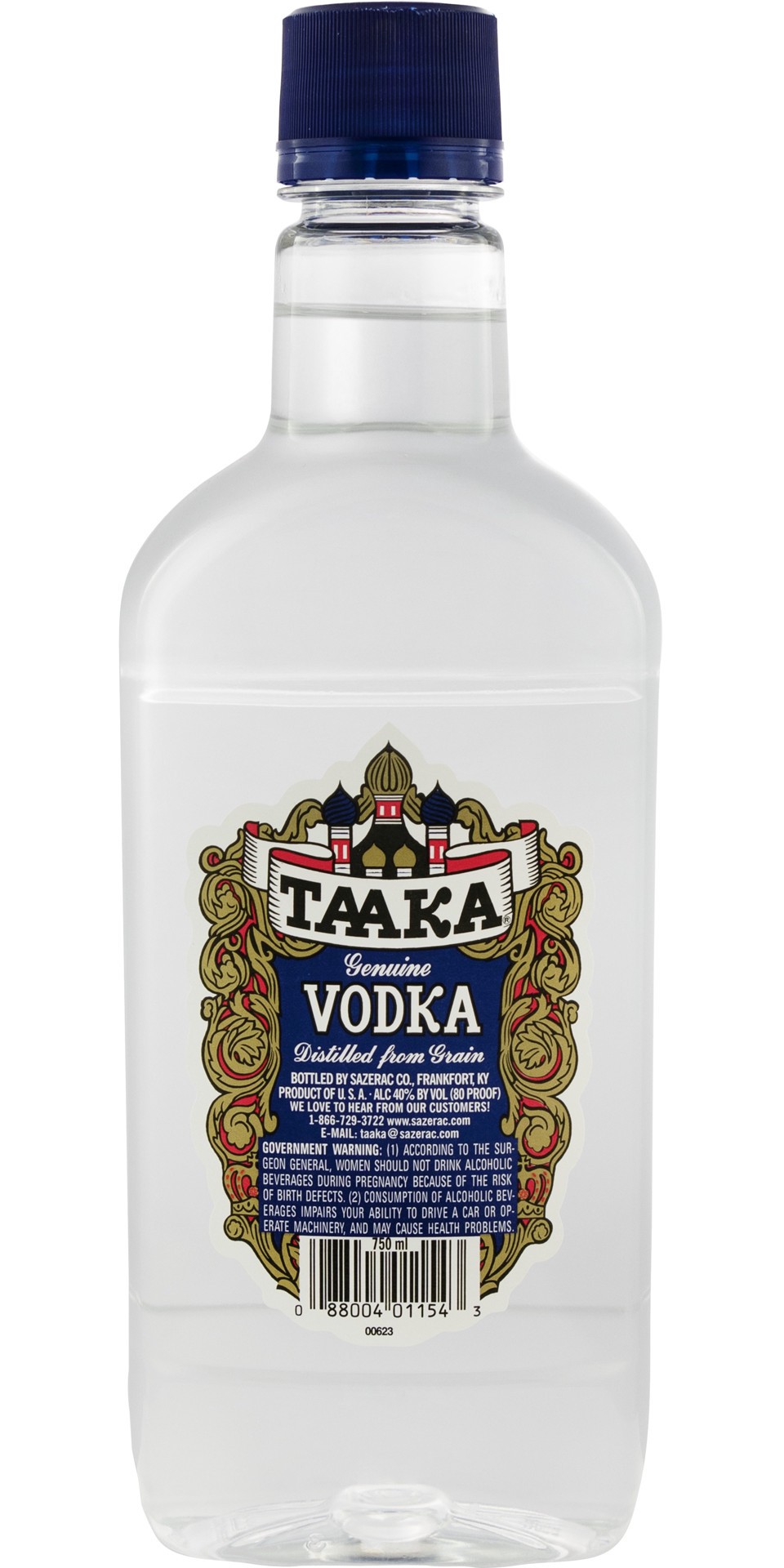 slide 1 of 2, Taaka Vodka 750ml Plastic Bottle Traveler 80 Proof, 750 ml