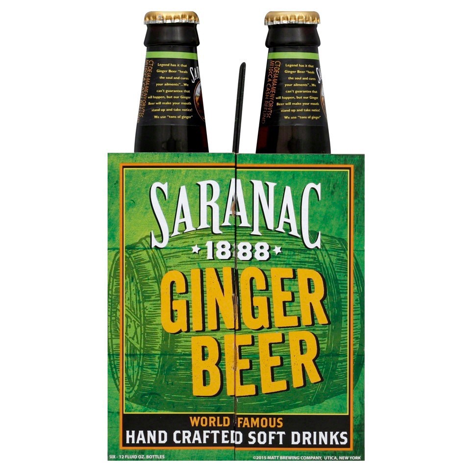 slide 4 of 10, Saranac Ginger Beer Glass Bottles- 6 ct; 12 fl oz, 6 ct; 12 fl oz