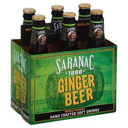Saranac Ginger Beer Glass Bottles- 6 ct; 12 fl oz