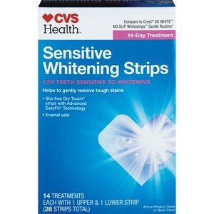 slide 1 of 1, CVS Health Sensitive Teeth Whitening Strips, 14 Treatments, 14 ct
