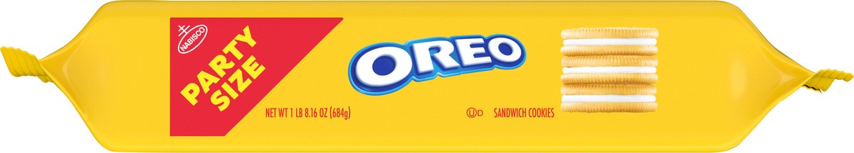 slide 3 of 12, OREO Golden Sandwich Cookies, Party Size, 24.16 oz, 24.16 oz