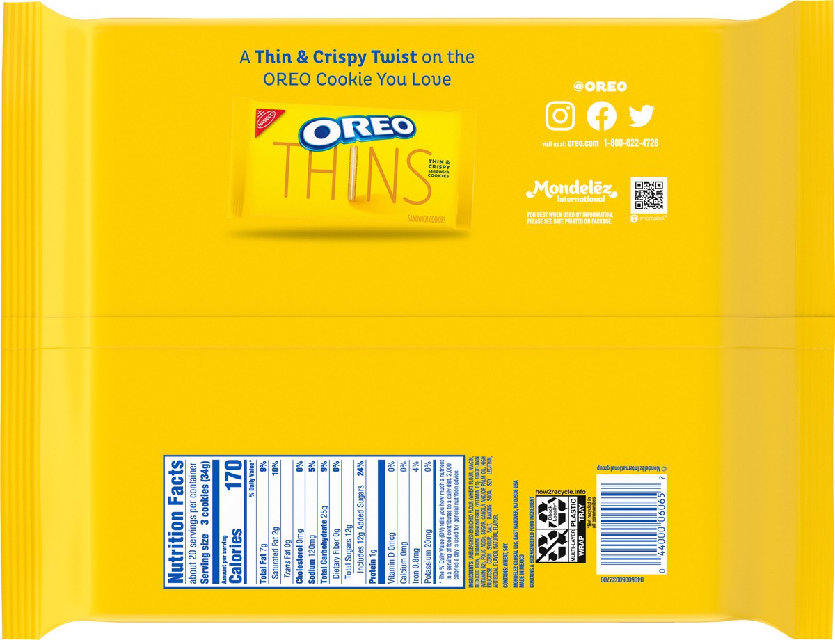 slide 6 of 12, OREO Golden Sandwich Cookies, Party Size, 24.16 oz, 24.16 oz