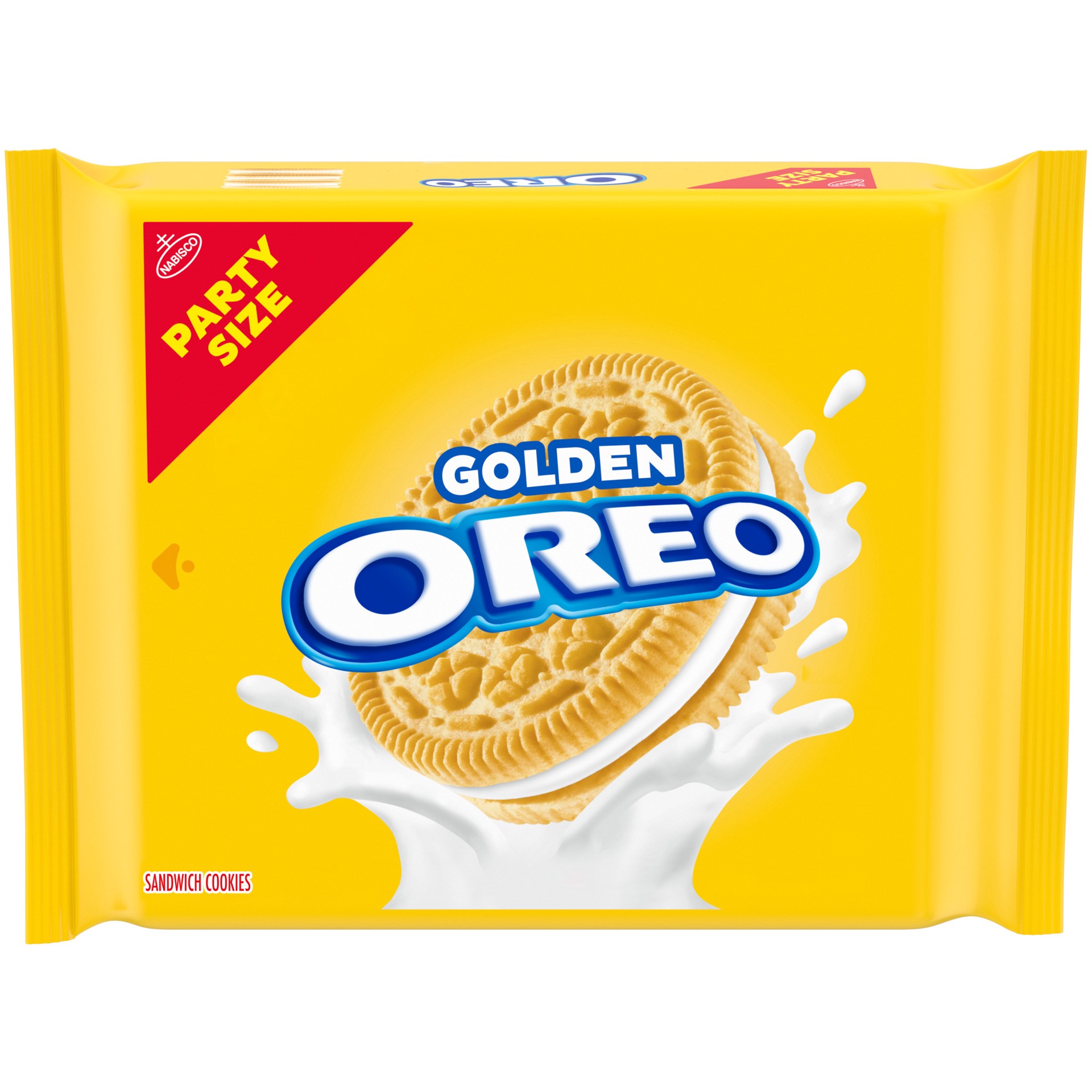 slide 1 of 12, OREO Golden Sandwich Cookies, Party Size, 24.16 oz, 24.16 oz