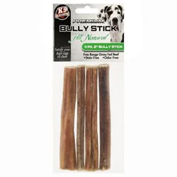 K9 Cookhouse Premium All Natural 6 Inch Bully Stick - 4 Sticks