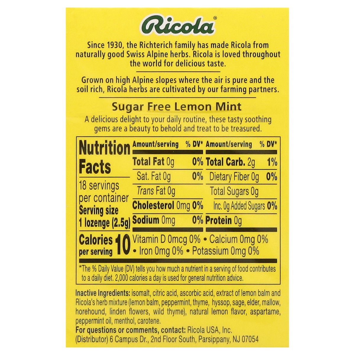 slide 11 of 16, Ricola Candy - Lemon Mint, 17 ct