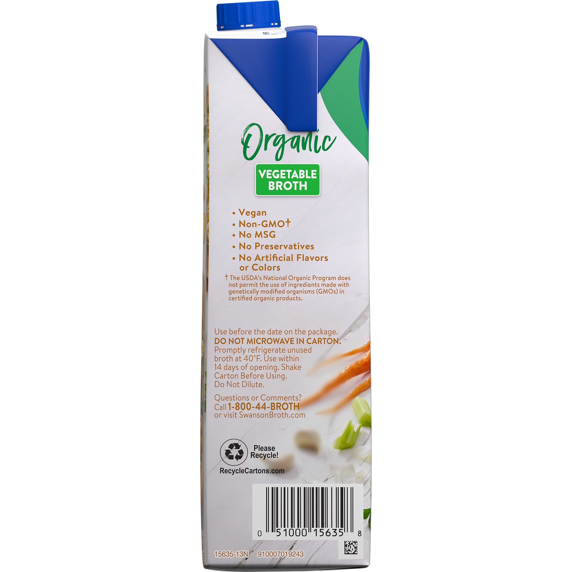 slide 2 of 5, Swanson Organic Vegetable Broth, 32 oz. Carton, 32 oz