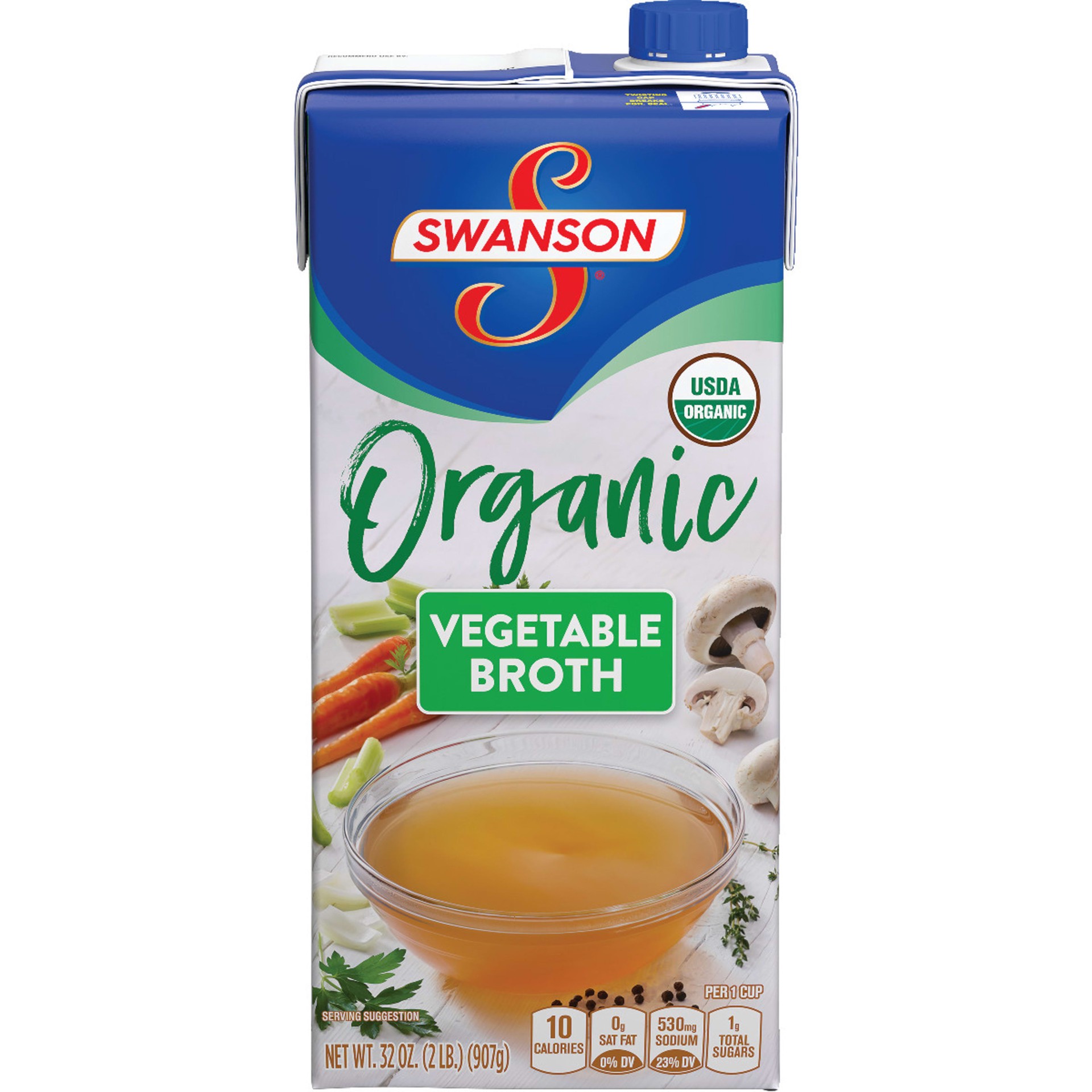 slide 1 of 5, Swanson Organic Vegetable Broth, 32 oz. Carton, 32 oz