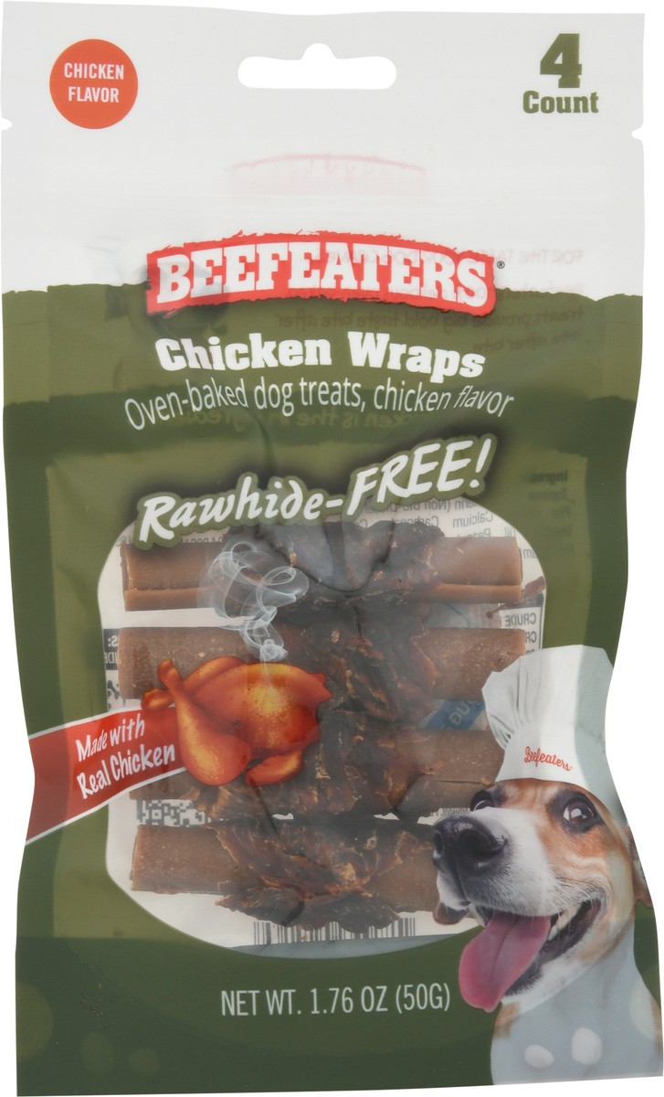 slide 8 of 10, Beefeaters Wraps Oven-Baked Chicken Flavor Dog Treats 4 ea, 4 ct