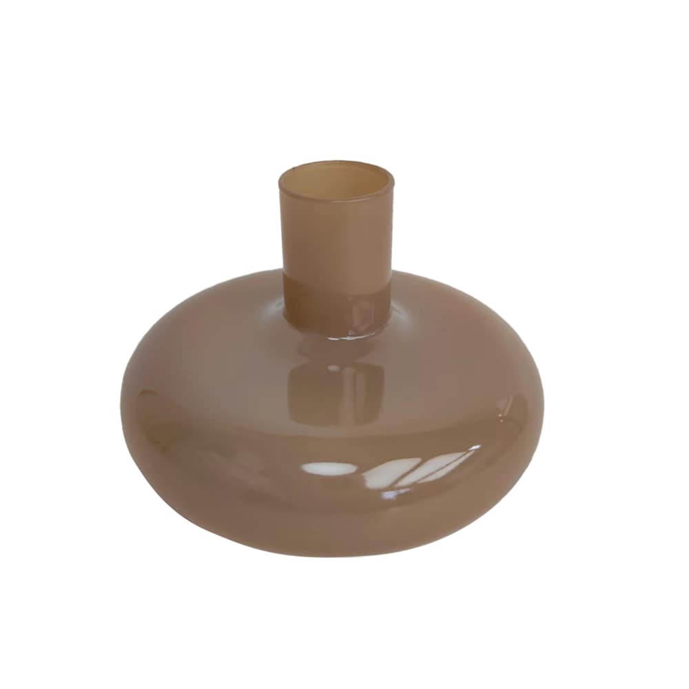 slide 1 of 1, SDS for HD Designs 4-Inch Glass Taper Candle Holder - Light Brown, 1 ct