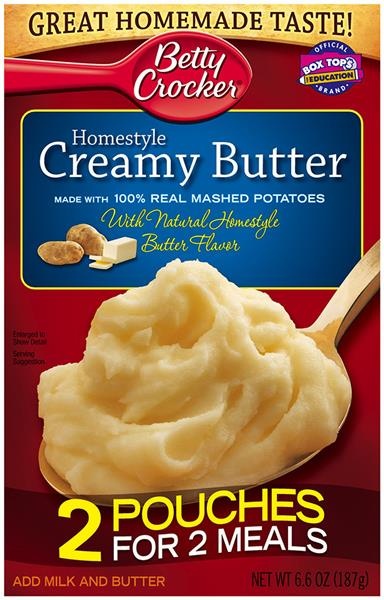 slide 1 of 1, Betty Crocker Homestyle Creamy Butter Mashed Potatoes, 6.6 oz