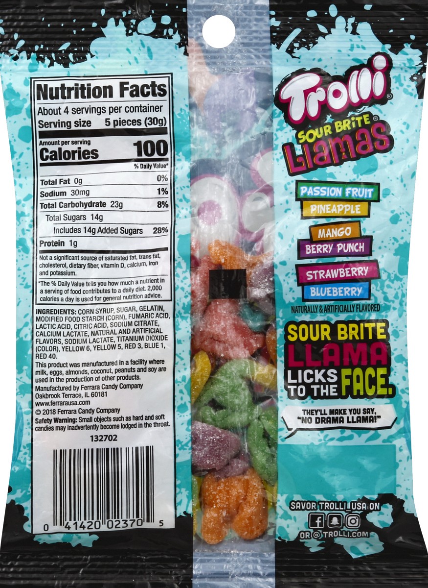 slide 5 of 5, Trolli Sour Brite Llamas, 4.25 oz