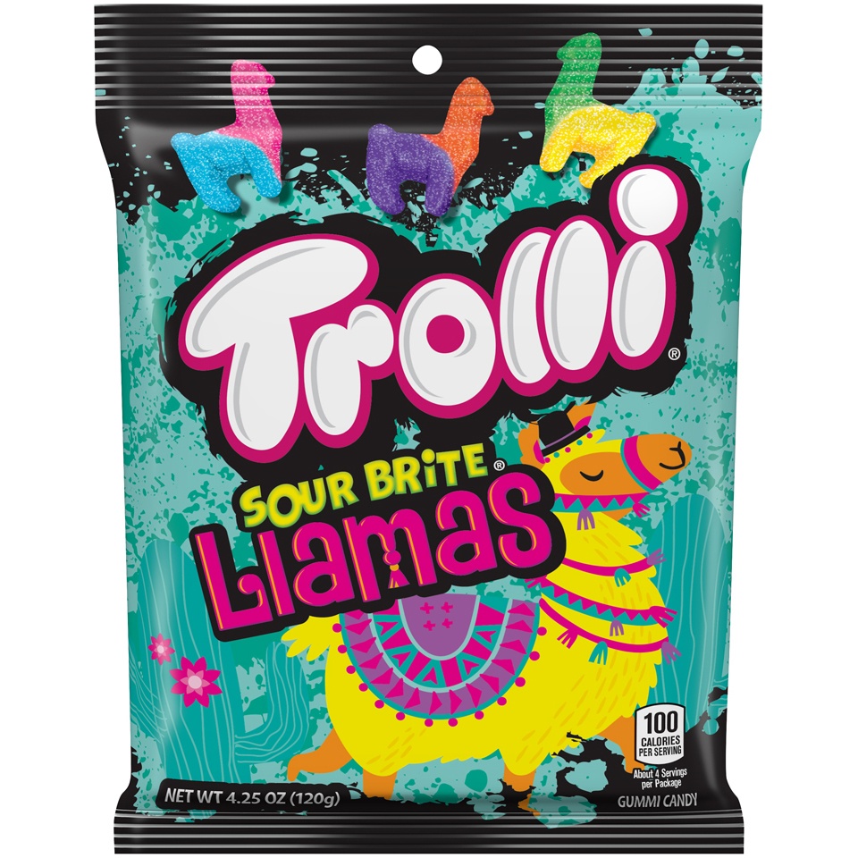 slide 1 of 5, Trolli Sour Brite Llamas, 4.25 oz