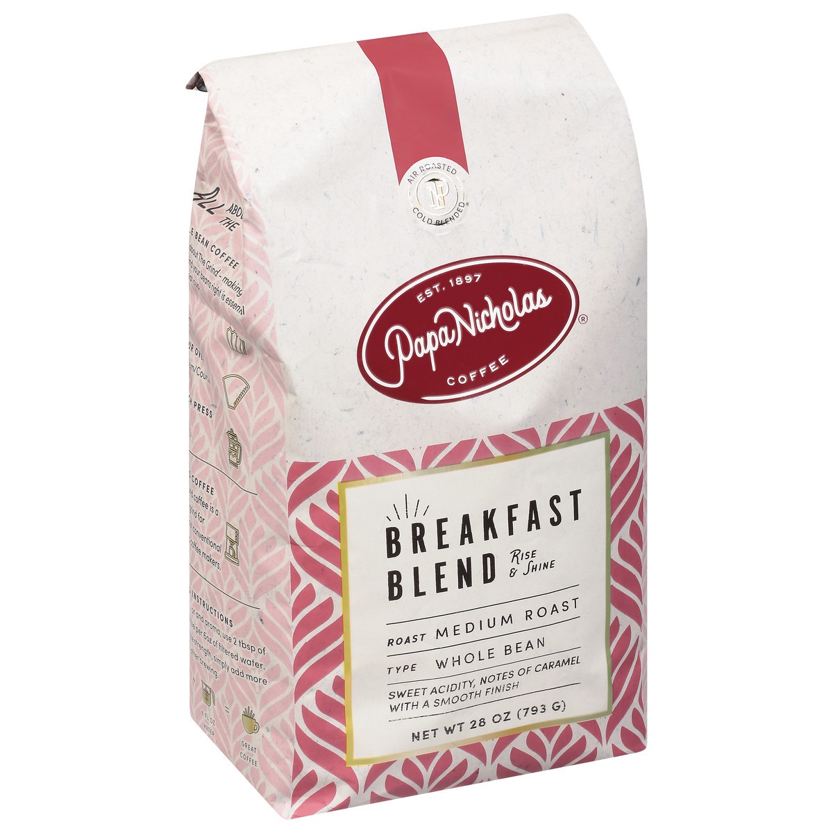 slide 9 of 9, PapaNicholas Coffee Medium Roast Whole Bean Breakfast Blend Coffee - 28 oz, 28 oz