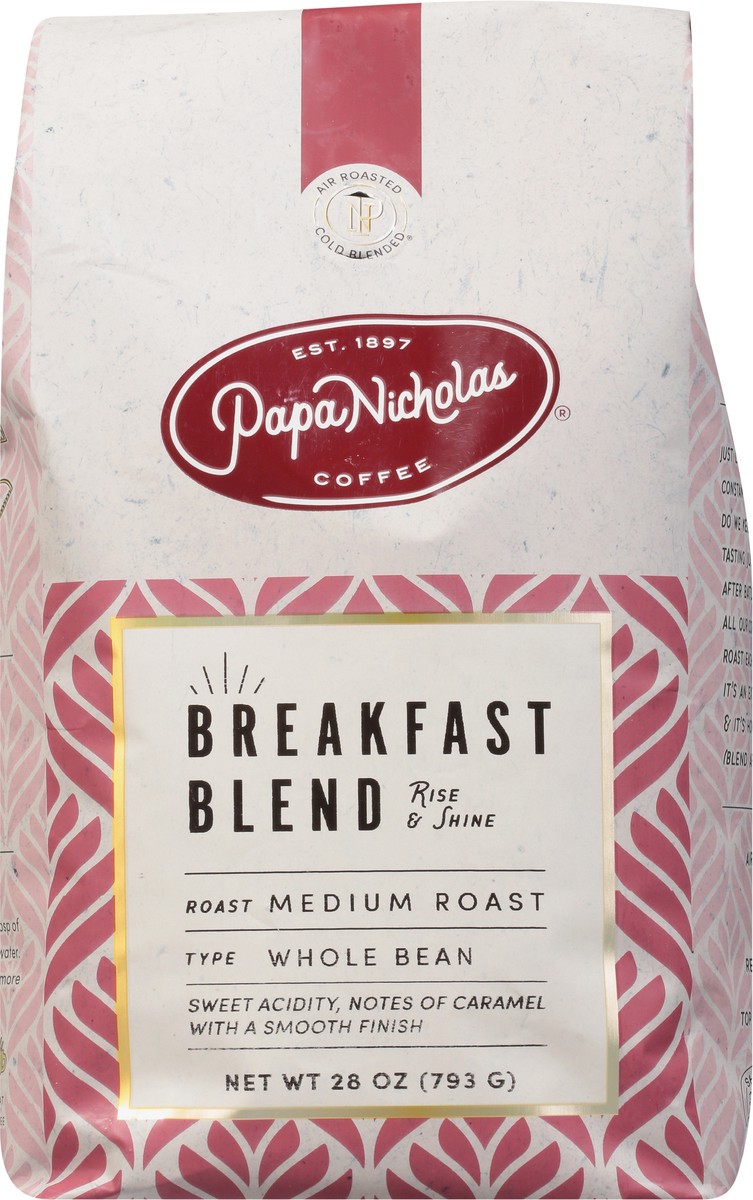 slide 2 of 9, PapaNicholas Coffee Medium Roast Whole Bean Breakfast Blend Coffee - 28 oz, 28 oz