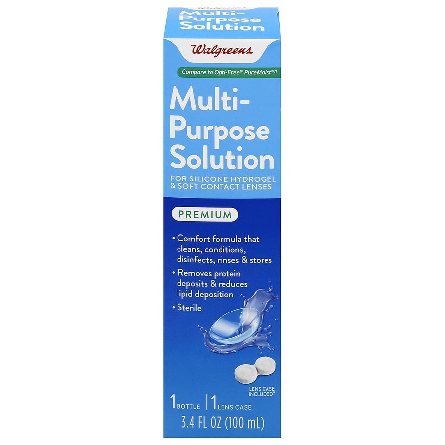 slide 1 of 1, Walgreens Multi-Purpose Solution, 3.4 fl oz