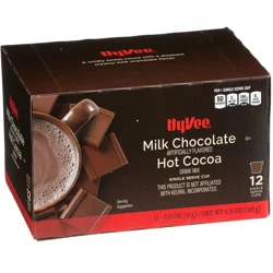Hy-vee Milk Chocolate Flavored Hot Cocoa Drink Mix Single Serve Cups - 6.35 oz