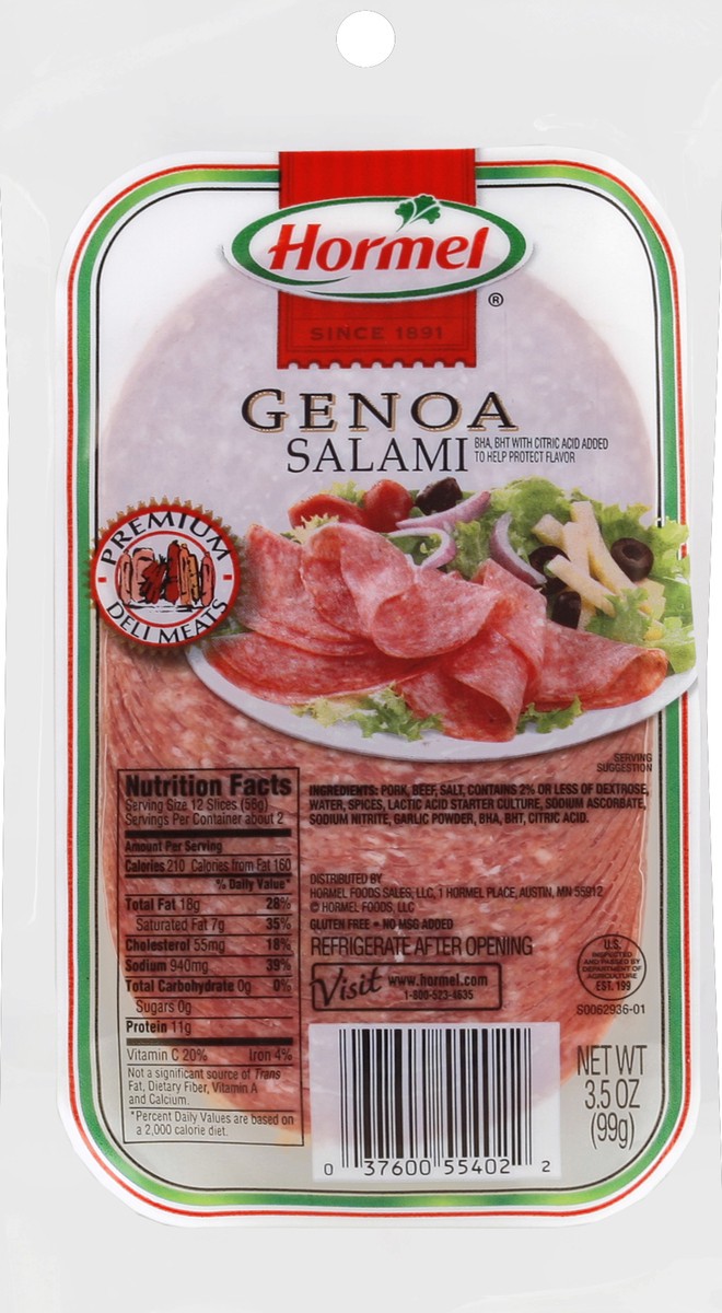 slide 3 of 3, Hormel Genoa Salami, 3.5 oz