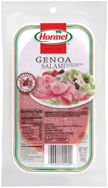 slide 1 of 3, Hormel Genoa Salami, 3.5 oz