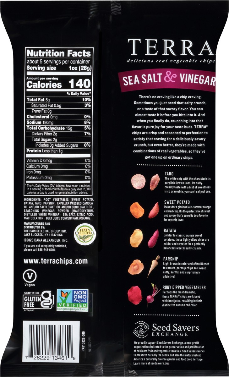 slide 3 of 7, Terra Sea Salt & Vinegar Vegetable Chips 5 oz. Bag, 5 oz