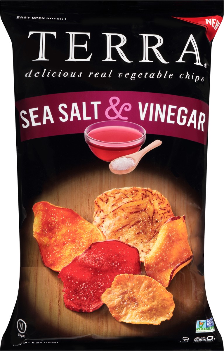 slide 4 of 7, Terra Sea Salt & Vinegar Vegetable Chips 5 oz. Bag, 5 oz