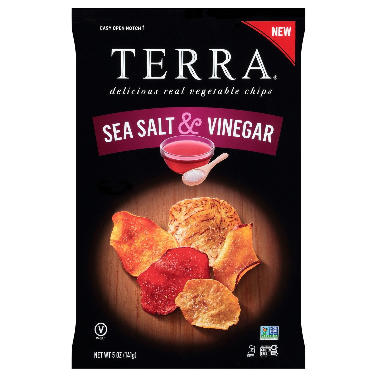 slide 1 of 7, Terra Sea Salt & Vinegar Vegetable Chips 5 oz. Bag, 5 oz