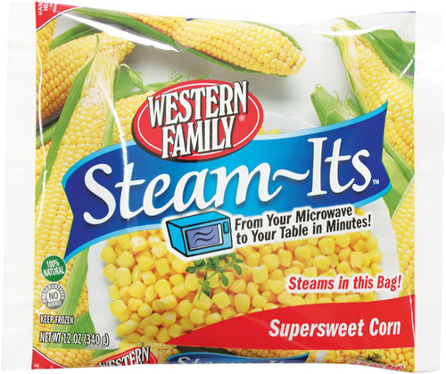 slide 1 of 1, Western Family Steam Its Supersweet Corn, 12 oz